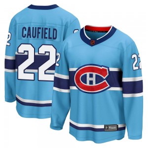 Youth Fanatics Branded Montreal Canadiens Cole Caufield Light Blue Special Edition 2.0 Jersey - Breakaway