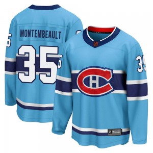 Youth Fanatics Branded Montreal Canadiens Sam Montembeault Light Blue Special Edition 2.0 Jersey - Breakaway