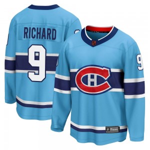 Youth Fanatics Branded Montreal Canadiens Maurice Richard Light Blue Special Edition 2.0 Jersey - Breakaway