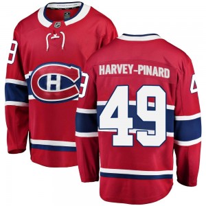 Men's Fanatics Branded Montreal Canadiens Rafael Harvey-Pinard Red Home Jersey - Breakaway