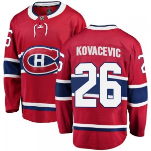 Men's Fanatics Branded Montreal Canadiens Johnathan Kovacevic Red Home Jersey - Breakaway