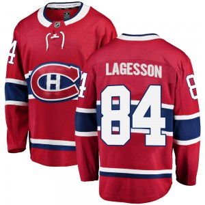 Men's Fanatics Branded Montreal Canadiens William Lagesson Red Home Jersey - Breakaway