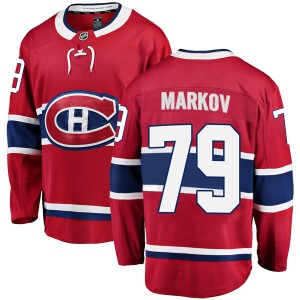 Men's Fanatics Branded Montreal Canadiens Andrei Markov Red Home Jersey - Breakaway