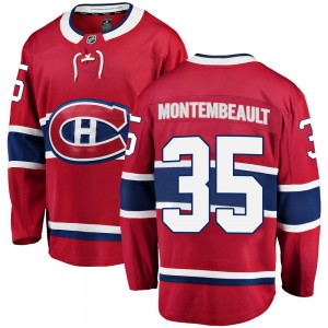 Men's Fanatics Branded Montreal Canadiens Sam Montembeault Red Home Jersey - Breakaway