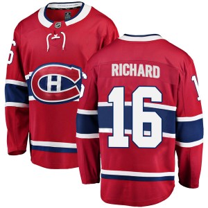 Men's Fanatics Branded Montreal Canadiens Henri Richard Red Home Jersey - Breakaway