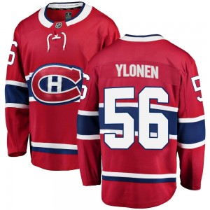 Men's Fanatics Branded Montreal Canadiens Jesse Ylonen Red Home Jersey - Breakaway