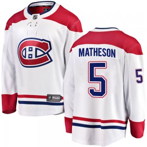 Youth Fanatics Branded Montreal Canadiens Mike Matheson White Away Jersey - Breakaway