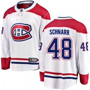 Youth Fanatics Branded Montreal Canadiens Nathan Schnarr White Away Jersey - Breakaway