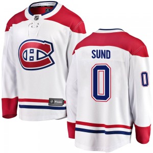 Youth Fanatics Branded Montreal Canadiens Tony Sund White Away Jersey - Breakaway