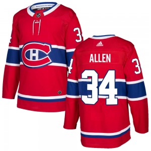 Men's Adidas Montreal Canadiens Jake Allen Red Home Jersey - Authentic
