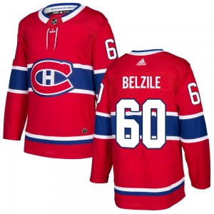 Men's Adidas Montreal Canadiens Alex Belzile Red Home Jersey - Authentic