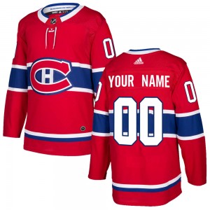 Men's Adidas Montreal Canadiens Custom Red Custom Home Jersey - Authentic