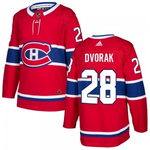 Men's Adidas Montreal Canadiens Christian Dvorak Red Home Jersey - Authentic