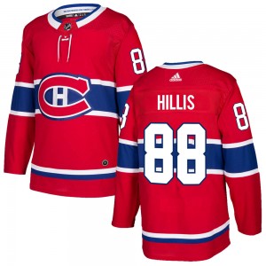Men's Adidas Montreal Canadiens Cameron Hillis Red Home Jersey - Authentic