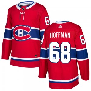 Men's Adidas Montreal Canadiens Mike Hoffman Red Home Jersey - Authentic