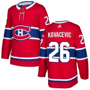 Men's Adidas Montreal Canadiens Johnathan Kovacevic Red Home Jersey - Authentic