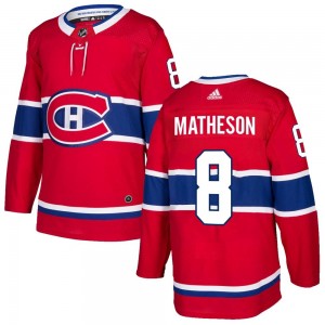 Men's Adidas Montreal Canadiens Mike Matheson Red Home Jersey - Authentic