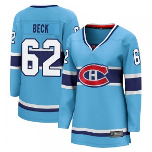 Women's Fanatics Branded Montreal Canadiens Owen Beck Light Blue Special Edition 2.0 Jersey - Breakaway