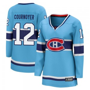 Women's Fanatics Branded Montreal Canadiens Yvan Cournoyer Light Blue Special Edition 2.0 Jersey - Breakaway