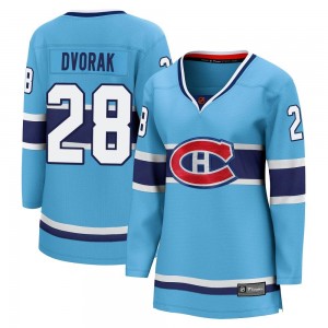 Women's Fanatics Branded Montreal Canadiens Christian Dvorak Light Blue Special Edition 2.0 Jersey - Breakaway