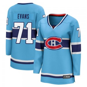 Women's Fanatics Branded Montreal Canadiens Jake Evans Light Blue Special Edition 2.0 Jersey - Breakaway