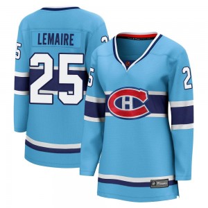 Women's Fanatics Branded Montreal Canadiens Jacques Lemaire Light Blue Special Edition 2.0 Jersey - Breakaway