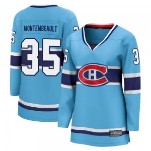 Women's Fanatics Branded Montreal Canadiens Sam Montembeault Light Blue Special Edition 2.0 Jersey - Breakaway