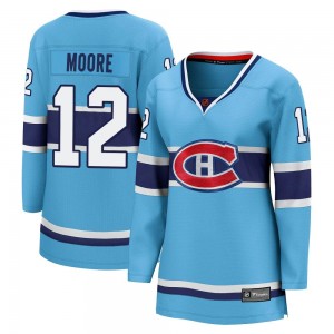 Women's Fanatics Branded Montreal Canadiens Dickie Moore Light Blue Special Edition 2.0 Jersey - Breakaway