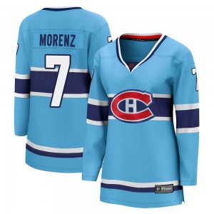 Women's Fanatics Branded Montreal Canadiens Howie Morenz Light Blue Special Edition 2.0 Jersey - Breakaway