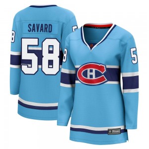 Women's Fanatics Branded Montreal Canadiens David Savard Light Blue Special Edition 2.0 Jersey - Breakaway