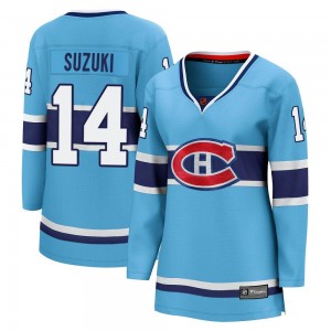 Women's Fanatics Branded Montreal Canadiens Nick Suzuki Light Blue Special Edition 2.0 Jersey - Breakaway