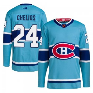 Men's Adidas Montreal Canadiens Chris Chelios Light Blue Reverse Retro 2.0 Jersey - Authentic