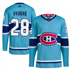 Men's Adidas Montreal Canadiens Christian Dvorak Light Blue Reverse Retro 2.0 Jersey - Authentic