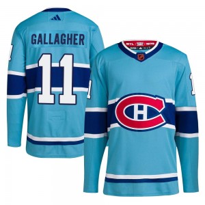 Men's Adidas Montreal Canadiens Brendan Gallagher Light Blue Reverse Retro 2.0 Jersey - Authentic