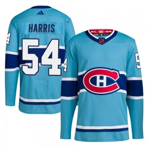 Men's Adidas Montreal Canadiens Jordan Harris Light Blue Reverse Retro 2.0 Jersey - Authentic