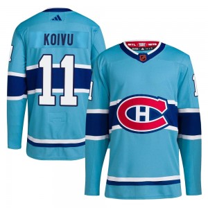 Men's Adidas Montreal Canadiens Saku Koivu Light Blue Reverse Retro 2.0 Jersey - Authentic
