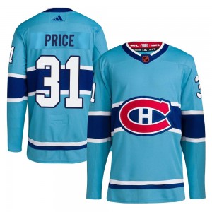 Men's Adidas Montreal Canadiens Carey Price Light Blue Reverse Retro 2.0 Jersey - Authentic
