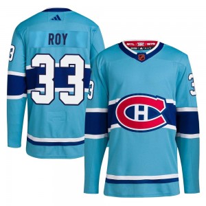 Men's Adidas Montreal Canadiens Patrick Roy Light Blue Reverse Retro 2.0 Jersey - Authentic