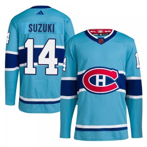 Men's Adidas Montreal Canadiens Nick Suzuki Light Blue Reverse Retro 2.0 Jersey - Authentic