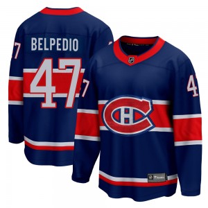 Youth Fanatics Branded Montreal Canadiens Louie Belpedio Blue 2020/21 Special Edition Jersey - Breakaway