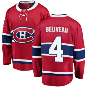 Youth Fanatics Branded Montreal Canadiens Jean Beliveau Red Home Jersey - Breakaway