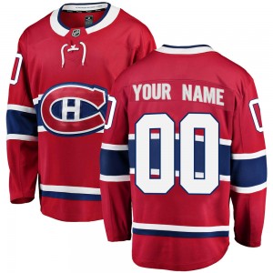 Youth Fanatics Branded Montreal Canadiens Custom Red Custom Home Jersey - Breakaway