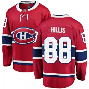 Youth Fanatics Branded Montreal Canadiens Cameron Hillis Red Home Jersey - Breakaway