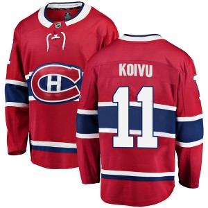 Youth Fanatics Branded Montreal Canadiens Saku Koivu Red Home Jersey - Breakaway