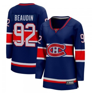 Women's Fanatics Branded Montreal Canadiens Nicolas Beaudin Blue 2020/21 Special Edition Jersey - Breakaway
