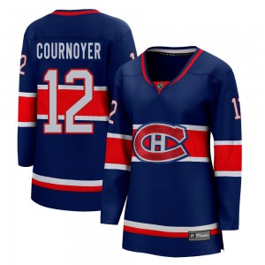 Women's Fanatics Branded Montreal Canadiens Yvan Cournoyer Blue 2020/21 Special Edition Jersey - Breakaway