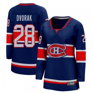 Women's Fanatics Branded Montreal Canadiens Christian Dvorak Blue 2020/21 Special Edition Jersey - Breakaway