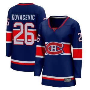 Women's Fanatics Branded Montreal Canadiens Johnathan Kovacevic Blue 2020/21 Special Edition Jersey - Breakaway