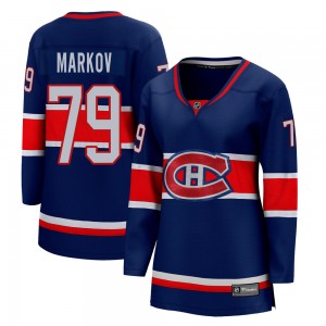 Women's Fanatics Branded Montreal Canadiens Andrei Markov Blue 2020/21 Special Edition Jersey - Breakaway