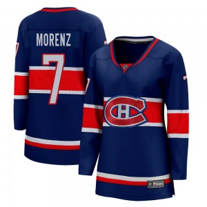 Women's Fanatics Branded Montreal Canadiens Howie Morenz Blue 2020/21 Special Edition Jersey - Breakaway